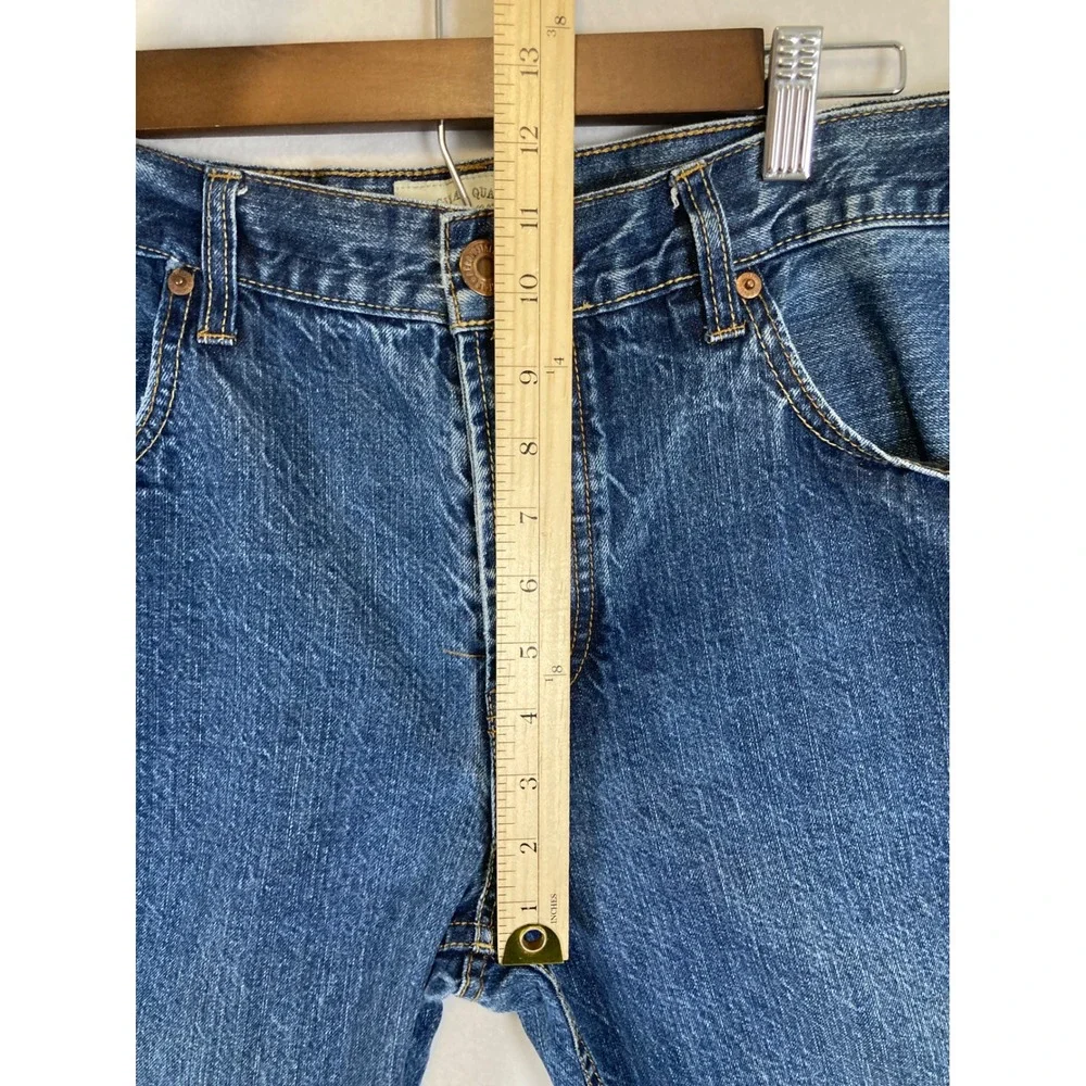 Aeropostale Essex Straight‎ Leg Jeans Womens 36x32 Blue Medium Wash Button Fly